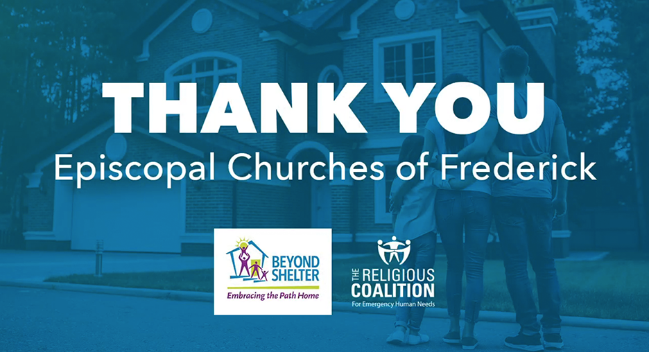 Thank you to all of the Episcopal Churches in Frederick