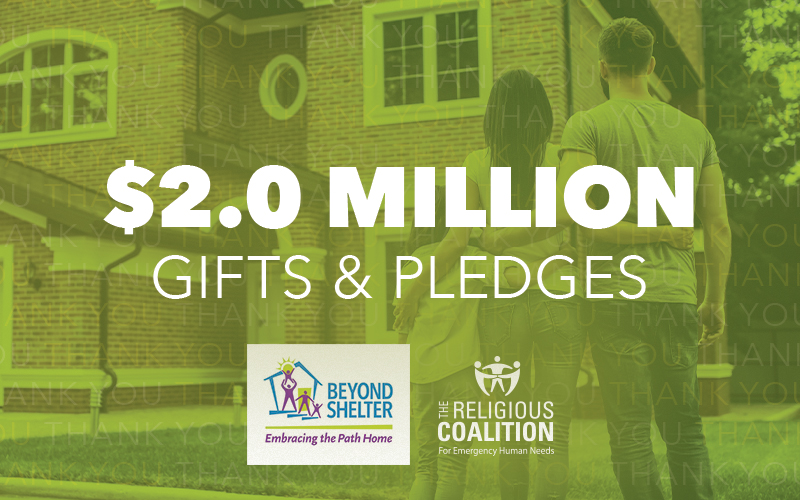 Beyond Shelter Campaign reaches $2.0 million dollars in gifts and pledges